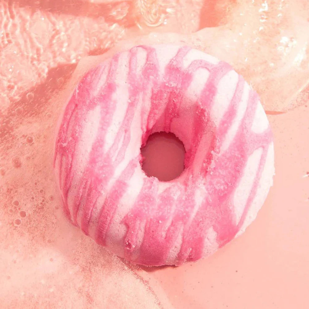 Pamuk Şekeri Kokulu Donut Banyo Topu Büyük Boy 1 Adet – Tatlı ve Canlandırıcı Banyo Deneyimi